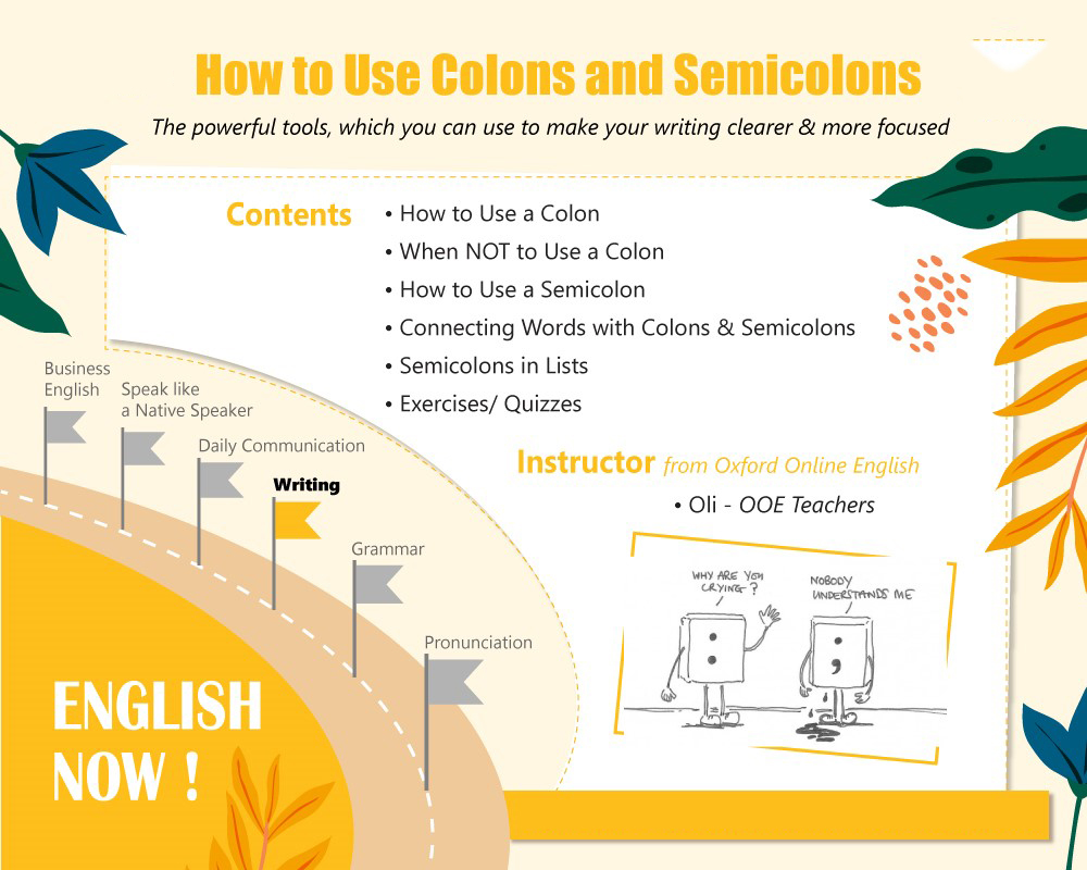 Writing - How to Use Colons and Semicolons