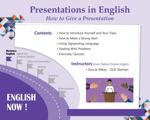 of presentation in english